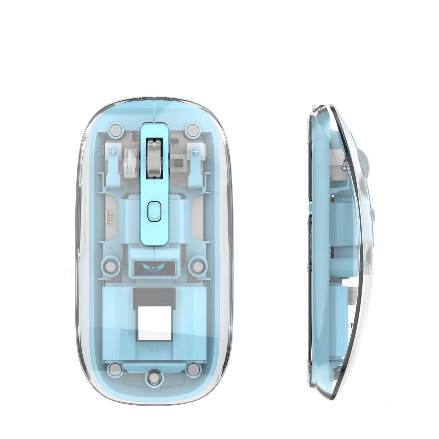 Transparent Magnetic Three-mode Wireless Bluetooth-compatible Mouse